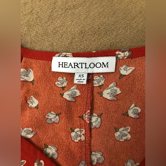 Heartloom floral print short sleeve crop top size xs - Picture 4 of 4